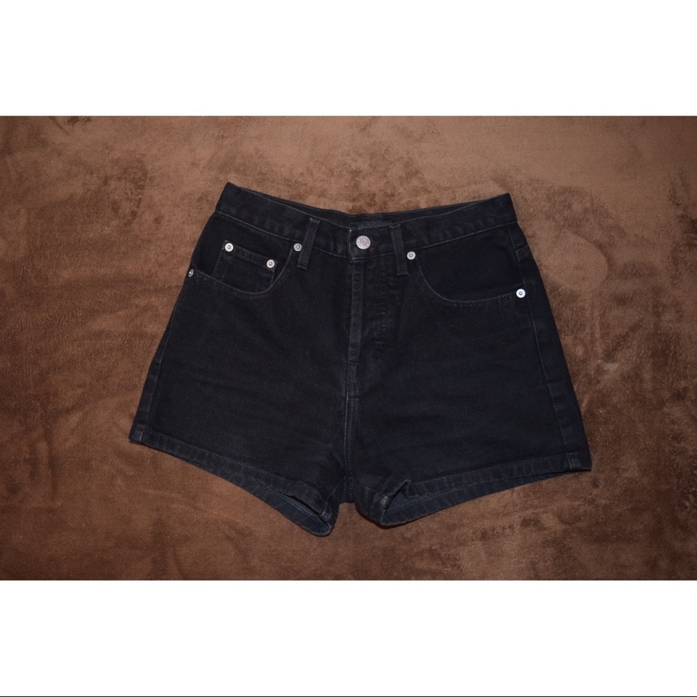 Vintage Guess black denim shorts